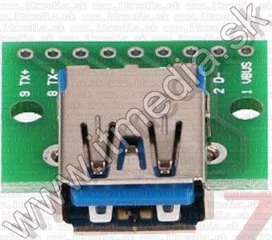 Image of USB Female A connector **panel** USB 3.0 (IT14633)